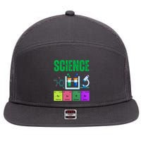 Science Teacher Element Gift 7 Panel Mesh Trucker Snapback Hat