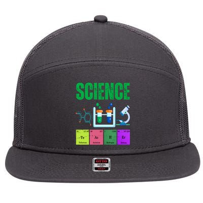 Science Teacher Element Gift 7 Panel Mesh Trucker Snapback Hat