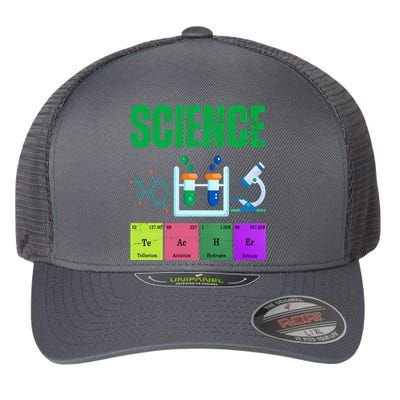 Science Teacher Element Gift Flexfit Unipanel Trucker Cap