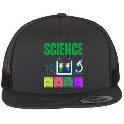 Science Teacher Element Gift Flat Bill Trucker Hat