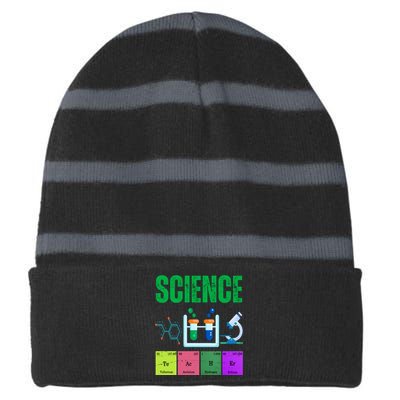 Science Teacher Element Gift Striped Beanie with Solid Band