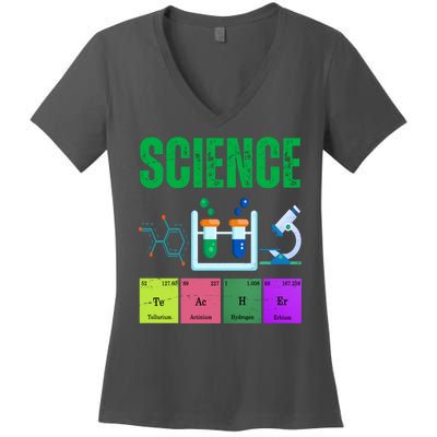 Science Teacher Element Gift Women's V-Neck T-Shirt