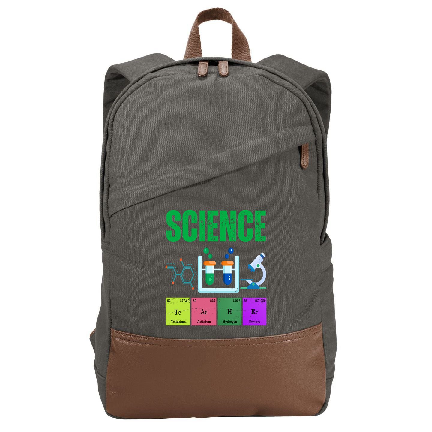 Science Teacher Element Gift Cotton Canvas Backpack
