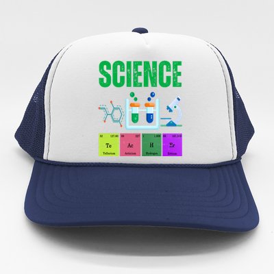 Science Teacher Element Gift Trucker Hat