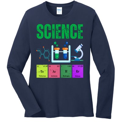 Science Teacher Element Gift Ladies Long Sleeve Shirt