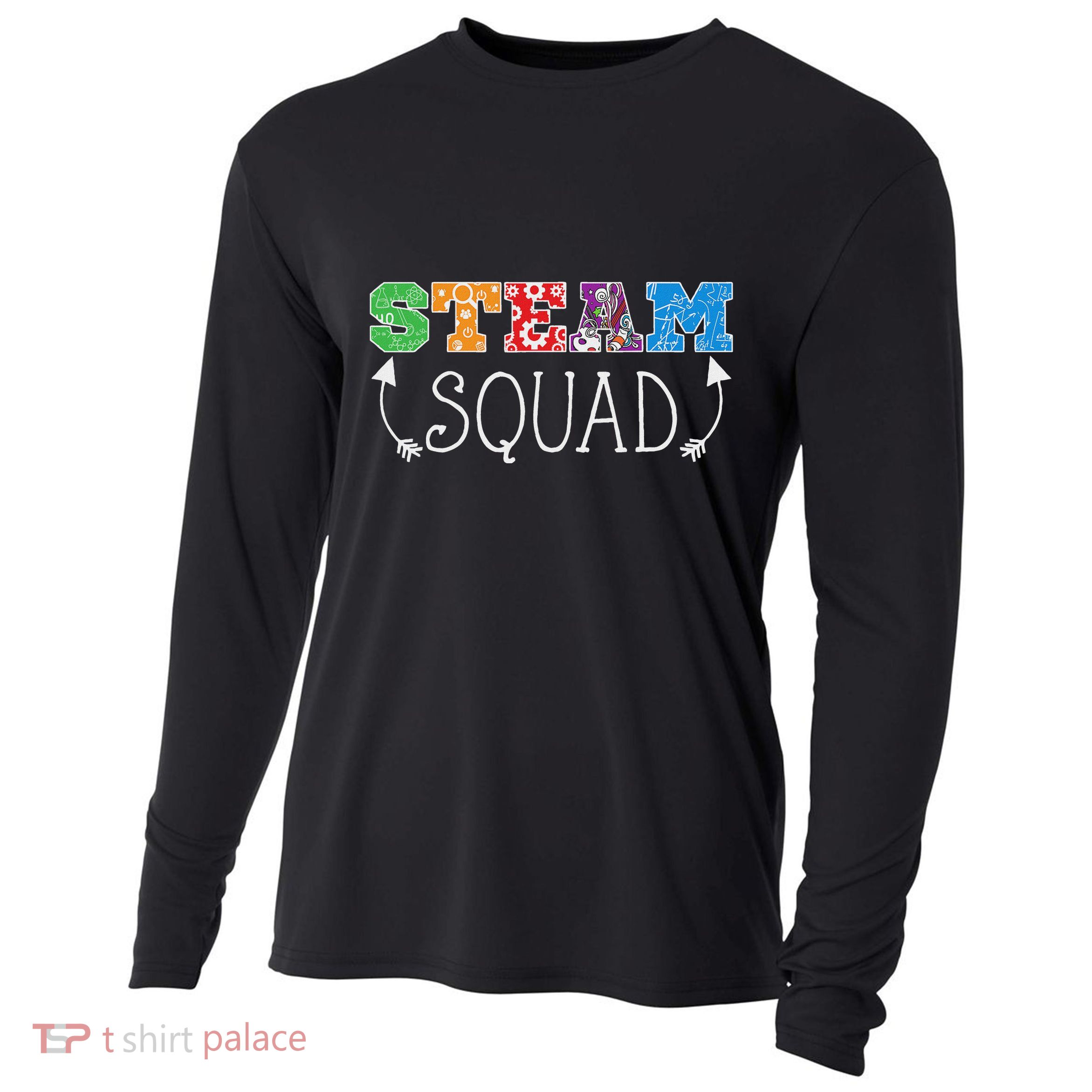 Science Tech Engineering Arts Math Steam Squad Cooling Performance Long Sleeve Crew