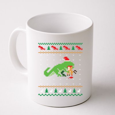 Santa Trex Eating Reindeer Dinosaur Ugly Christmas Sweater Cool Gift Coffee Mug