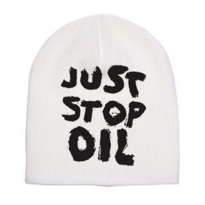 Save the Earth Take a Stand Against Oil Short Acrylic Beanie