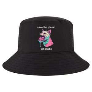 Save The Environment Eat Plastic Cute Funny Sarcastic Cat Cool Comfort Performance Bucket Hat