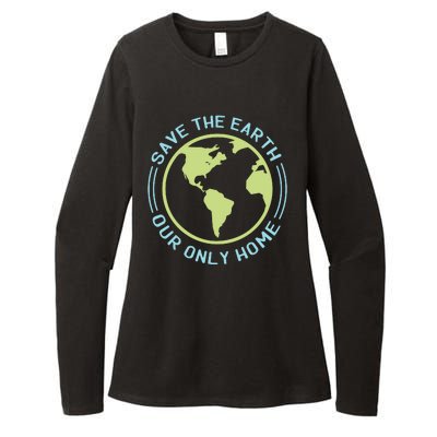 Save The Earth Our Only Home Womens CVC Long Sleeve Shirt