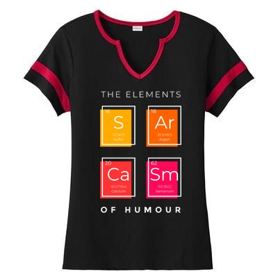 Sarcasm The Elements Of Humour Funny Ladies Halftime Notch Neck Tee