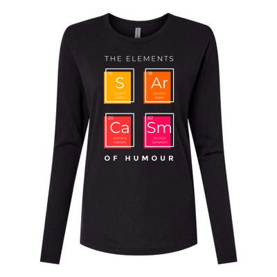 Sarcasm The Elements Of Humour Funny Womens Cotton Relaxed Long Sleeve T-Shirt