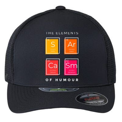 Sarcasm The Elements Of Humour Funny Flexfit Unipanel Trucker Cap