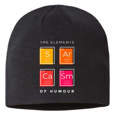 Sarcasm The Elements Of Humour Funny Sustainable Beanie