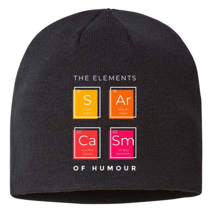 Sarcasm The Elements Of Humour Funny Sustainable Beanie
