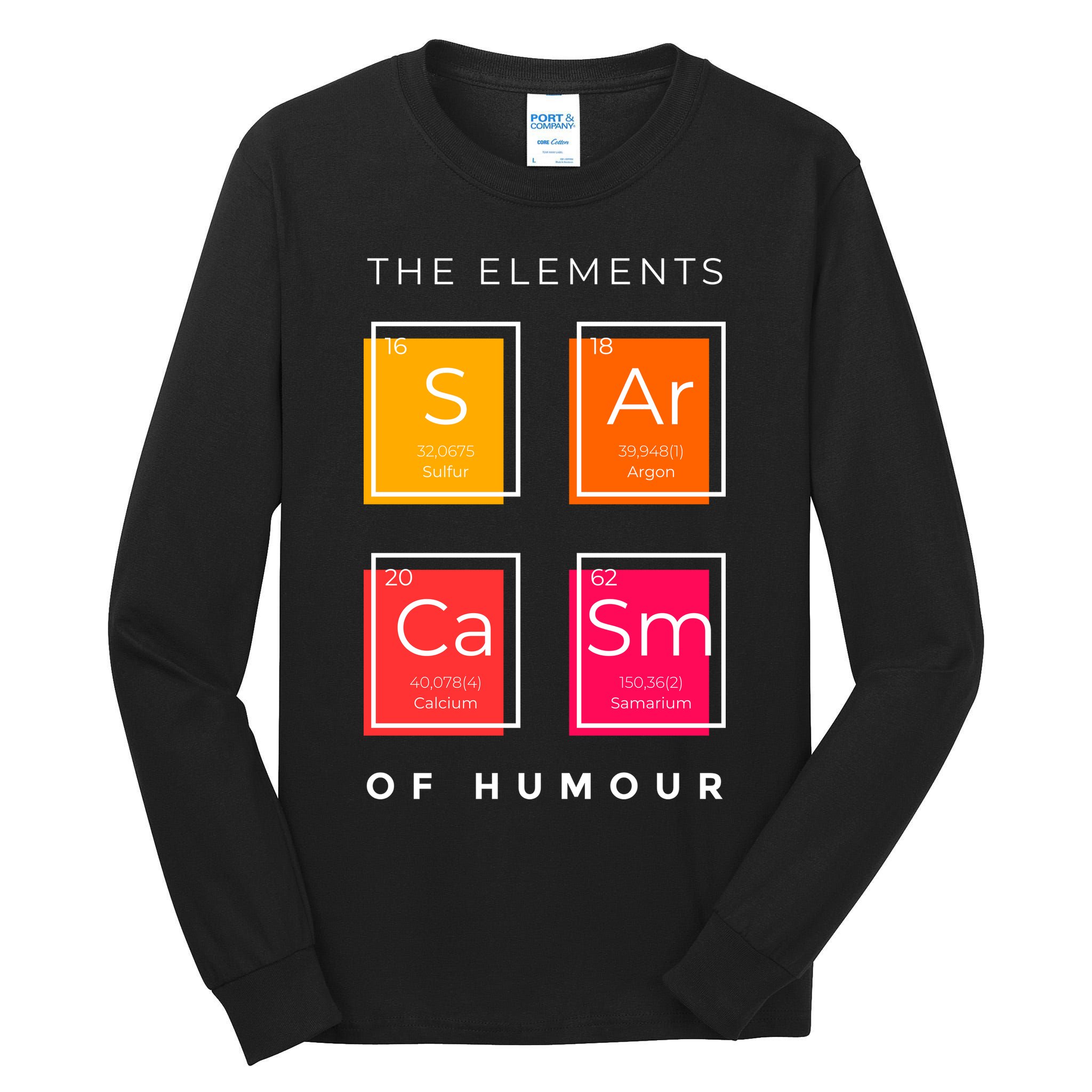 Sarcasm The Elements Of Humour Funny Tall Long Sleeve T-Shirt