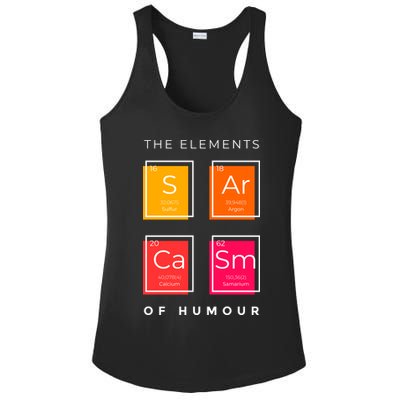Sarcasm The Elements Of Humour Funny Ladies PosiCharge Competitor Racerback Tank