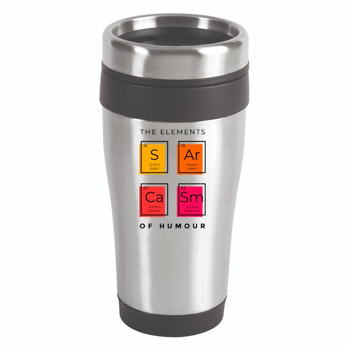 Sarcasm The Elements Of Humour Funny 16oz Travel Tumbler