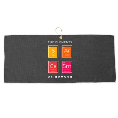 Sarcasm The Elements Of Humour Funny Large Microfiber Waffle Golf Towel