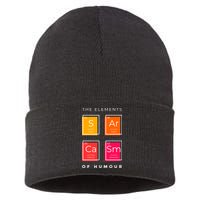 Sarcasm The Elements Of Humour Funny Sustainable Knit Beanie