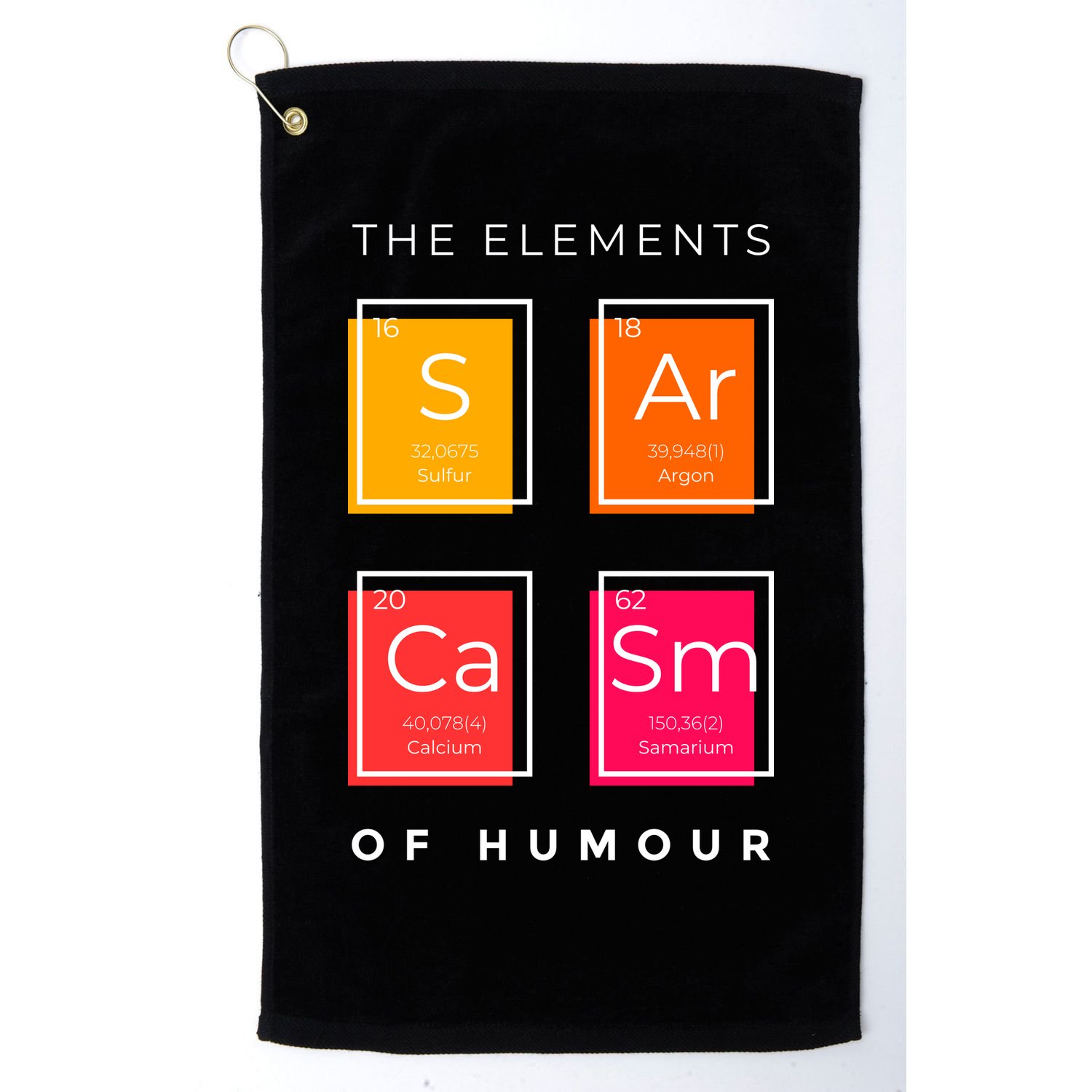 Sarcasm The Elements Of Humour Funny Golf Towel