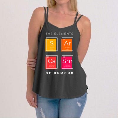 Sarcasm The Elements Of Humour Funny Women's Strappy Tank