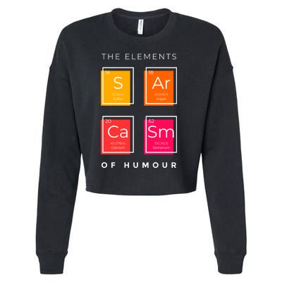 Sarcasm The Elements Of Humour Funny Cropped Pullover Crew