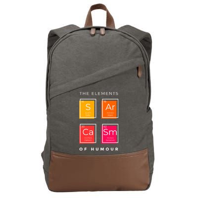 Sarcasm The Elements Of Humour Funny Cotton Canvas Backpack