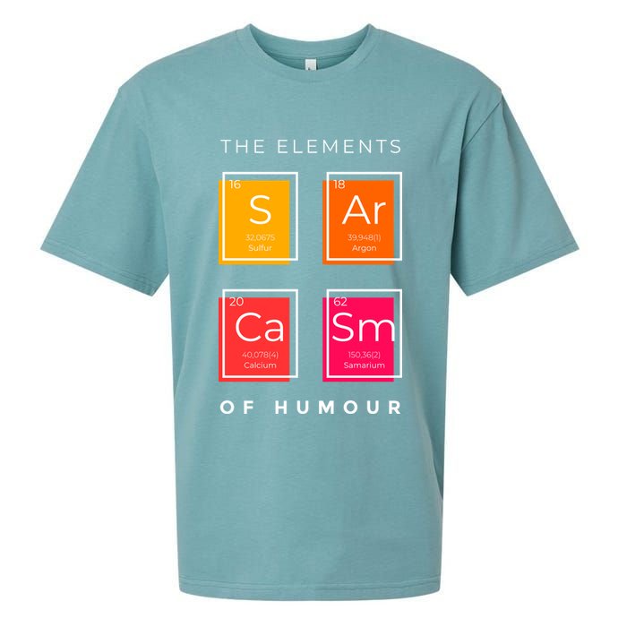 Sarcasm The Elements Of Humour Funny Sueded Cloud Jersey T-Shirt