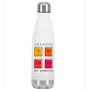 Sarcasm The Elements Of Humour Funny Stainless Steel Insulated Water Bottle