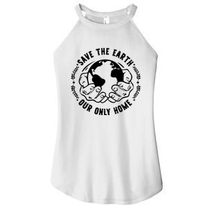 Save The Earth Environmental  Recycle Women's Perfect Tri Rocker Tank