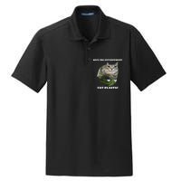 Save The Environment Eat Plastic Funny Cute Cat Meme Dry Zone Grid Polo