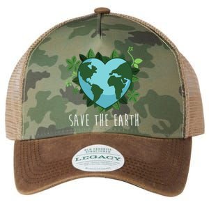 Save The Earth Planet Heart Earth Day Legacy Tie Dye Trucker Hat