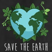 Save The Earth Planet Heart Earth Day 7 Panel Mesh Trucker Snapback Hat