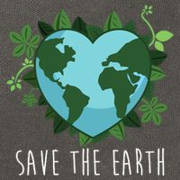 Save The Earth Planet Heart Earth Day Cotton Canvas Backpack