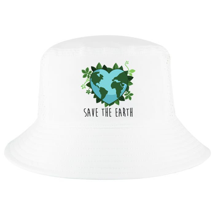 Save The Earth Planet Heart Earth Day Cool Comfort Performance Bucket Hat