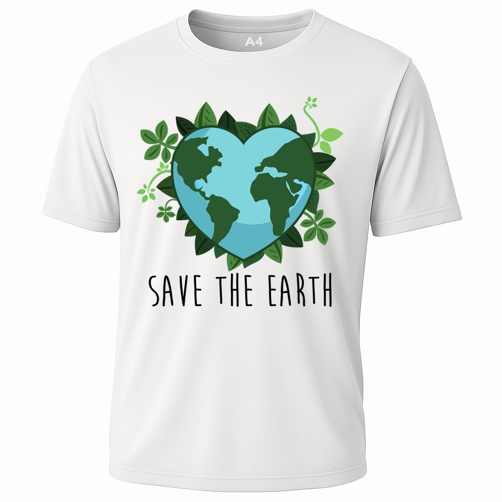 Save The Earth Planet Heart Earth Day Performance Shirt