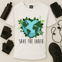 Save The Earth Planet Heart Earth Day Performance Shirt