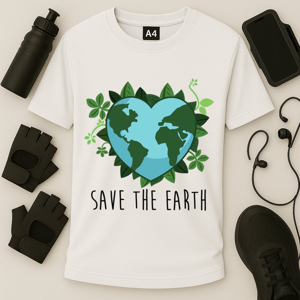 Save The Earth Planet Heart Earth Day Performance Shirt