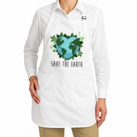 Save The Earth Planet Heart Earth Day Apron
