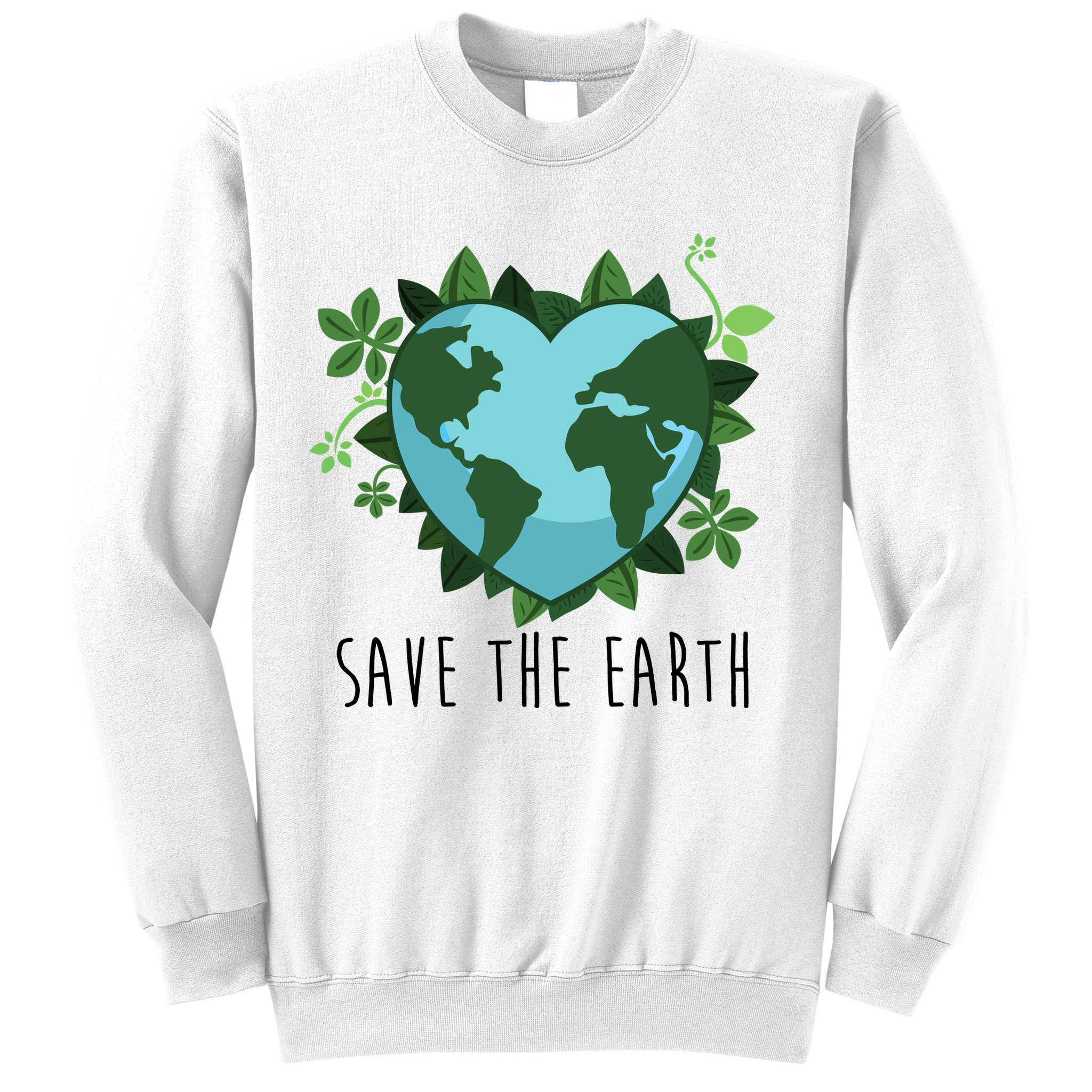 Save The Earth Planet Heart Earth Day Sweatshirt