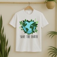 Save The Earth Planet Heart Earth Day T-Shirt