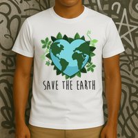 Save The Earth Planet Heart Earth Day T-Shirt