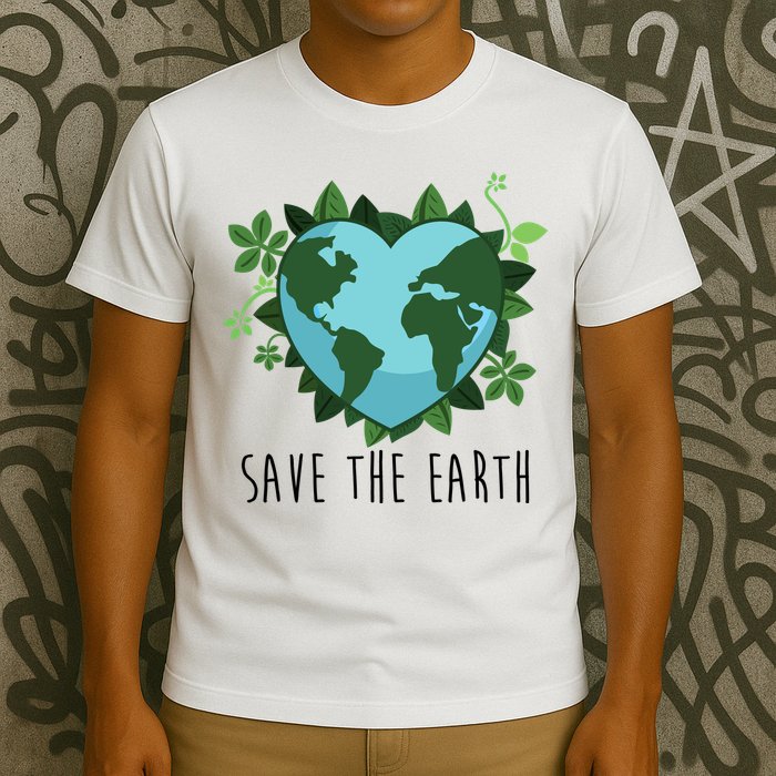 Save The Earth Planet Heart Earth Day T-Shirt