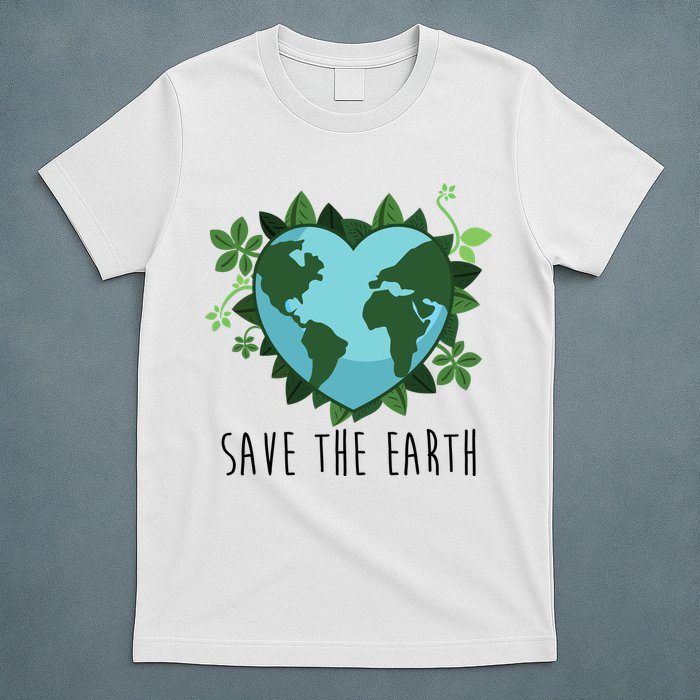 Save The Earth Planet Heart Earth Day T-Shirt
