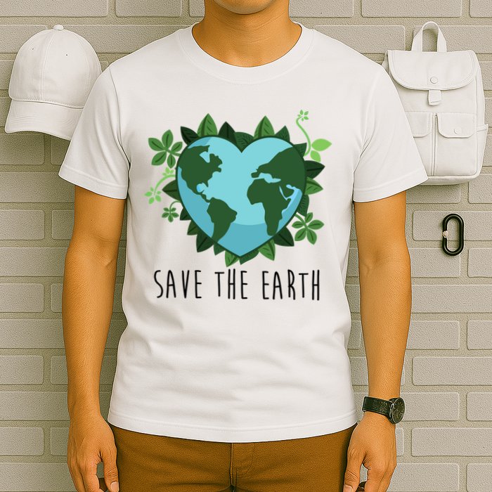 Save The Earth Planet Heart Earth Day T-Shirt