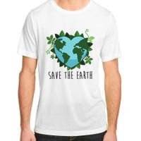 Save The Earth Planet Heart Earth Day Adult ChromaSoft Performance T-Shirt