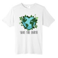 Save The Earth Planet Heart Earth Day Tall Fusion ChromaSoft Performance T-Shirt