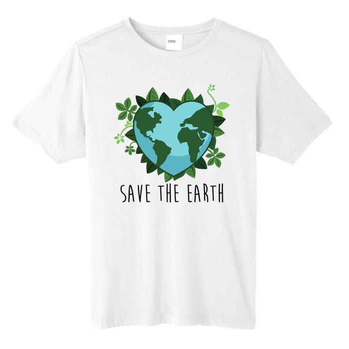 Save The Earth Planet Heart Earth Day Tall Fusion ChromaSoft Performance T-Shirt