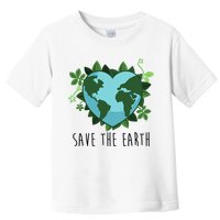 Save The Earth Planet Heart Earth Day Toddler T-Shirt